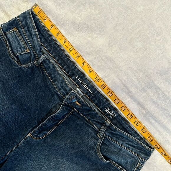 Croft & Barrow Blue Jeans Straight Leg High Rise Ankle Womens Size 18 Pants - Picture 3 of 10